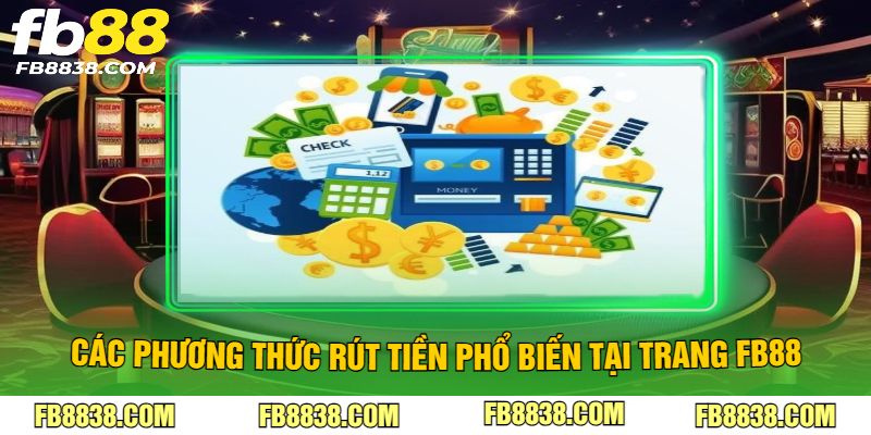 Các phương thức rút tiền phổ biến tại trang FB88